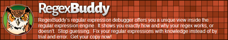 RegexBuddy—The best regular expression debugger!