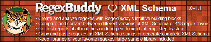 RegexBuddy—The best regex editor and tester for XML developers!